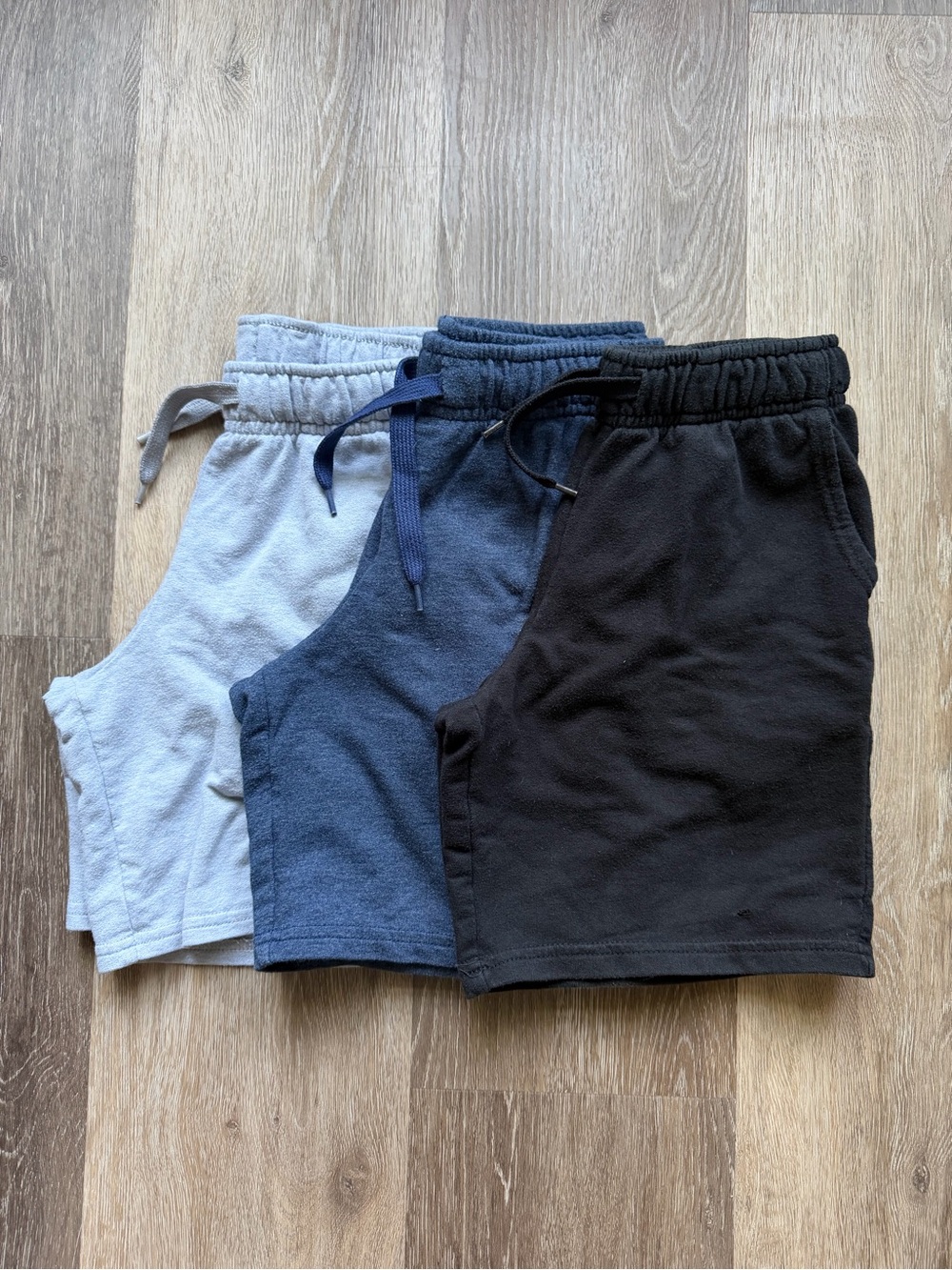 Cat & Jack Boy’s Drawstring Athletic Shorts - Black, Navy & Light Gray